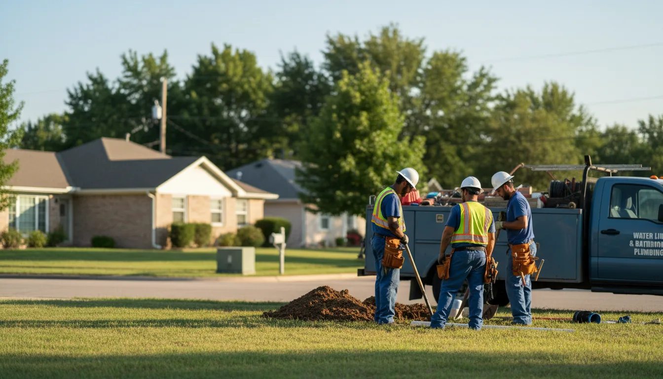 Residential water line and bathroom plumbing service in Mount Olive, IL